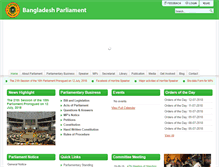 Tablet Screenshot of parliament.gov.bd